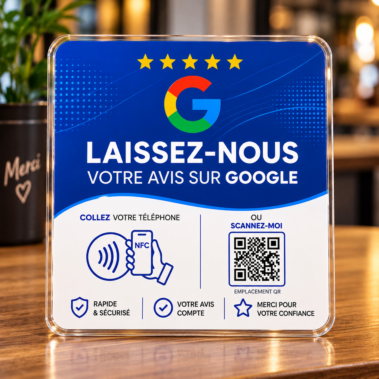 Plaque Avis Google